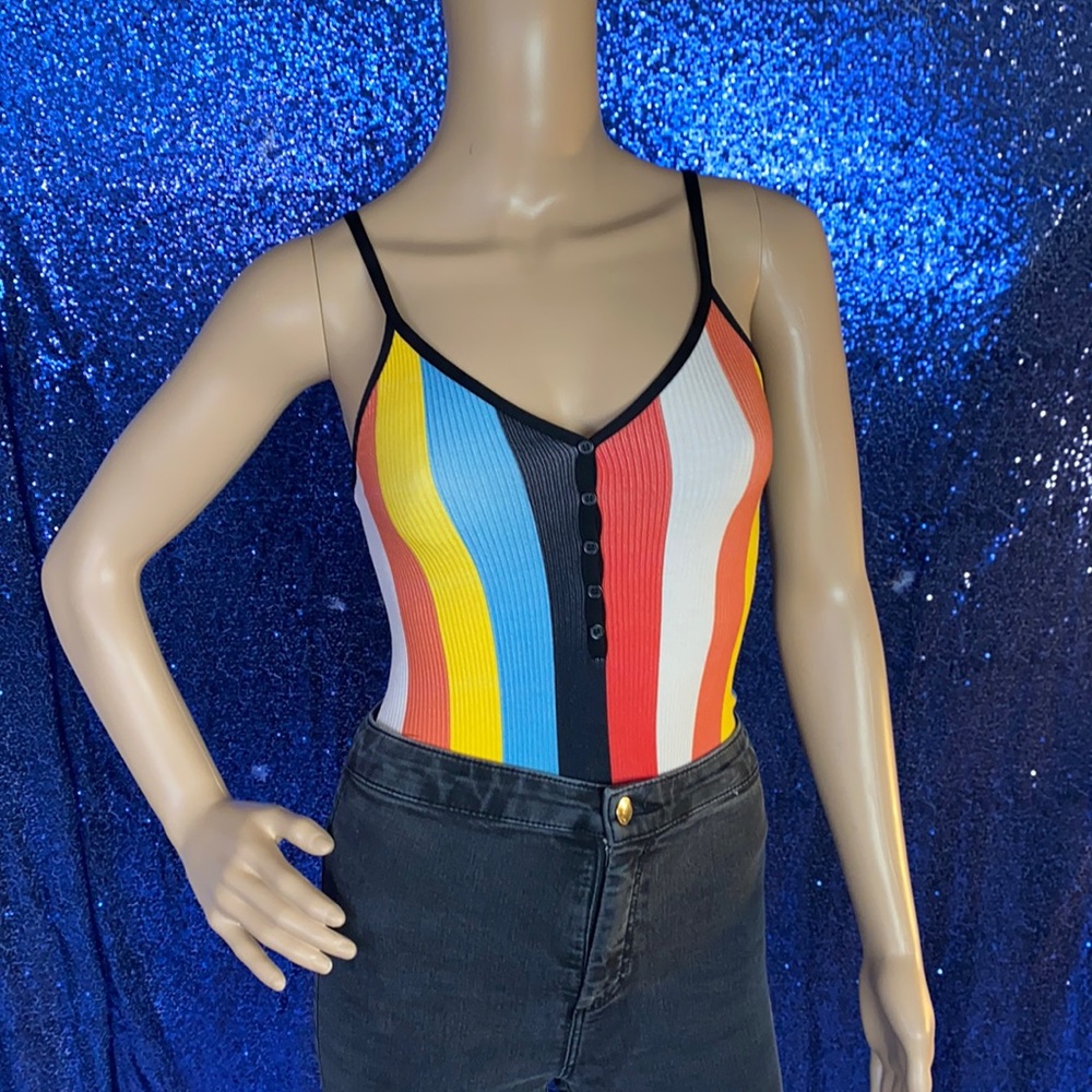 Bill Potts Top Shop Rainbow Stripe bodysuit (0)